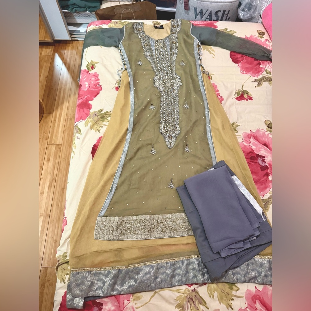 Grey Pakistani suit